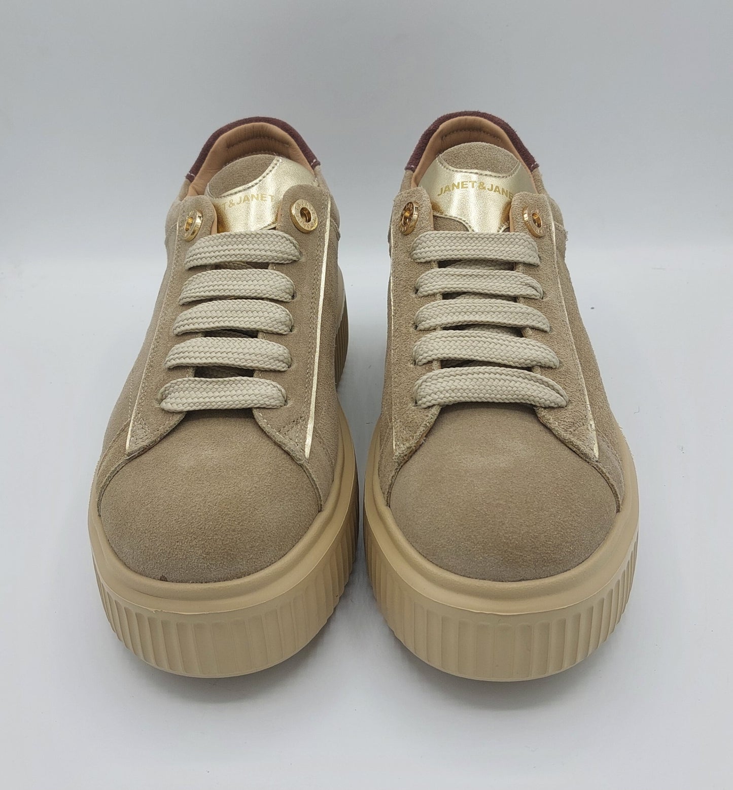 Janet e Janet sneakers donna camoscio beige
