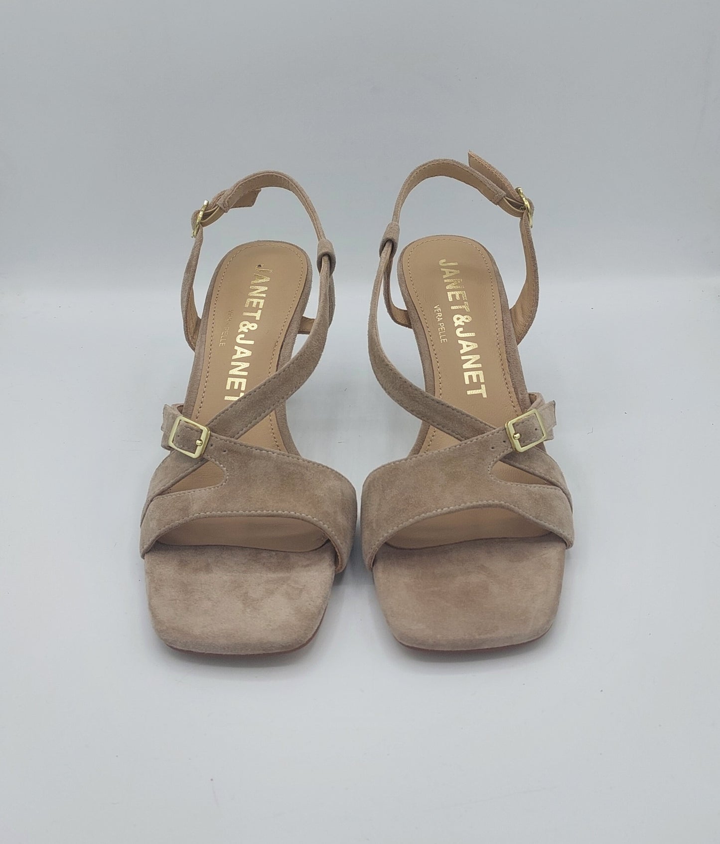 Janet e Janet sandalo in camoscio beige