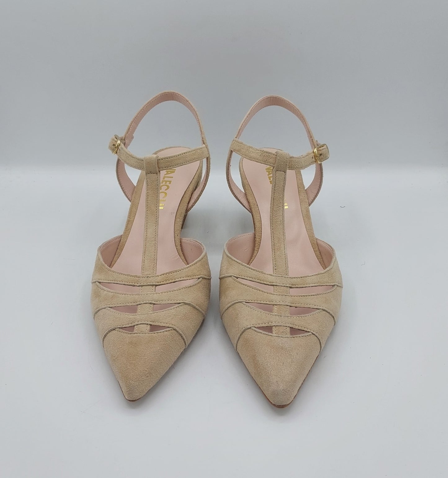 T.Q scarpa slingback in camoscio beige