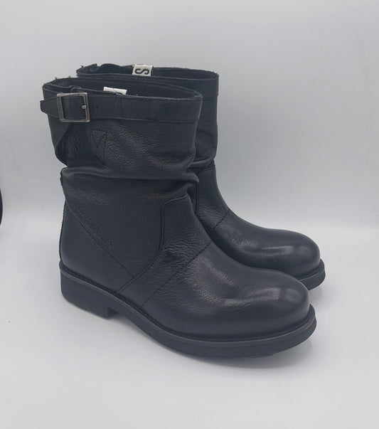 Bikkember stivaletto in pelle nera