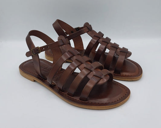 Tina sandalo donna in pelle t.moro