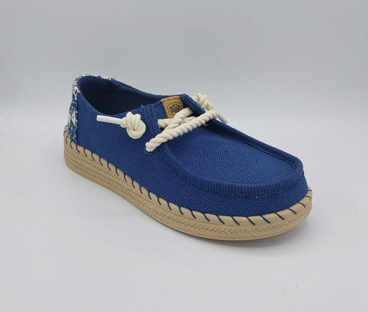 Dude donna tessuto colore blu