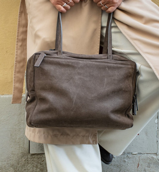 Hags borsa nabuk marrone