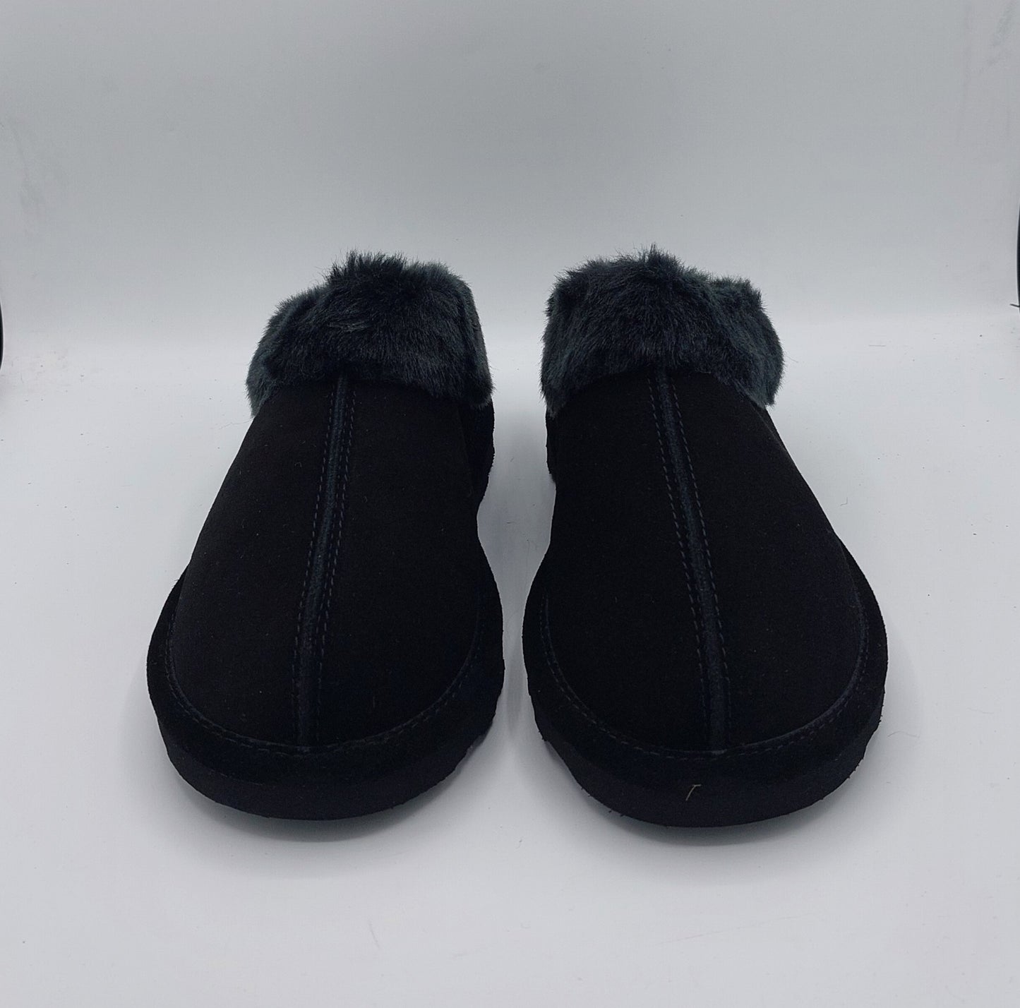 Clarks sabot pelliccia  camoscio nero