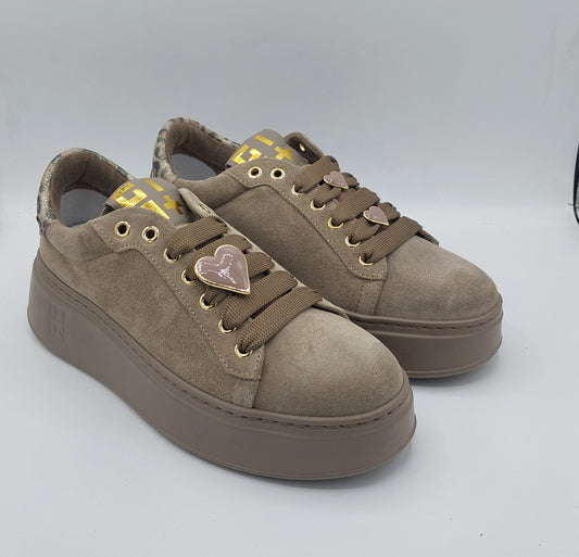 Gio+ sneakers camoscio tortora