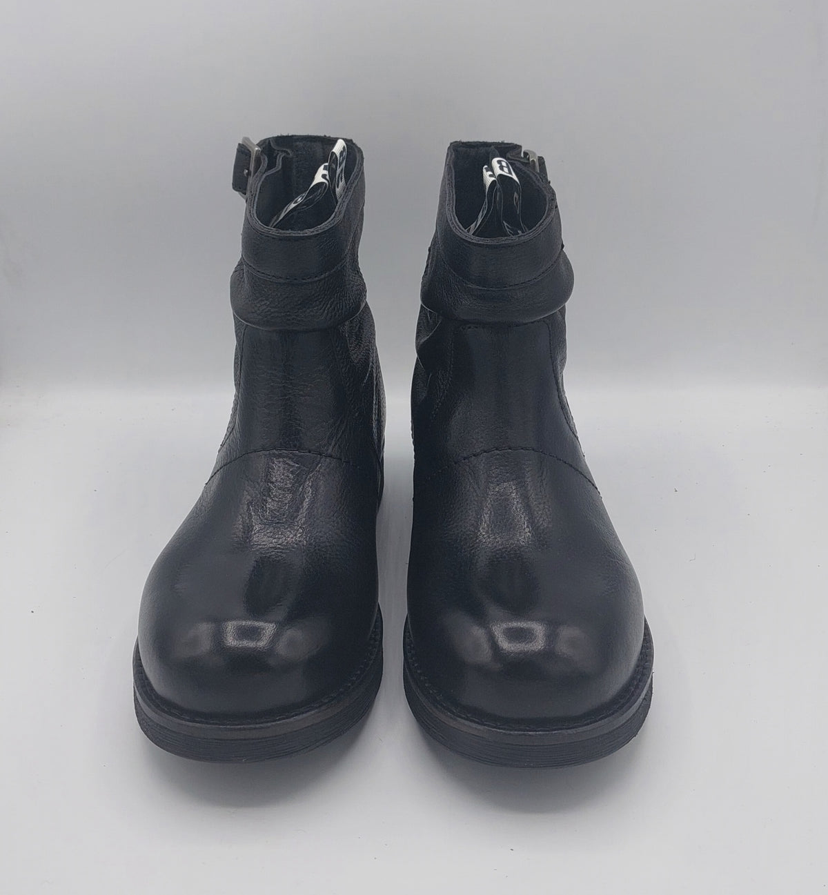 Bikkember stivaletto basso pelle nera