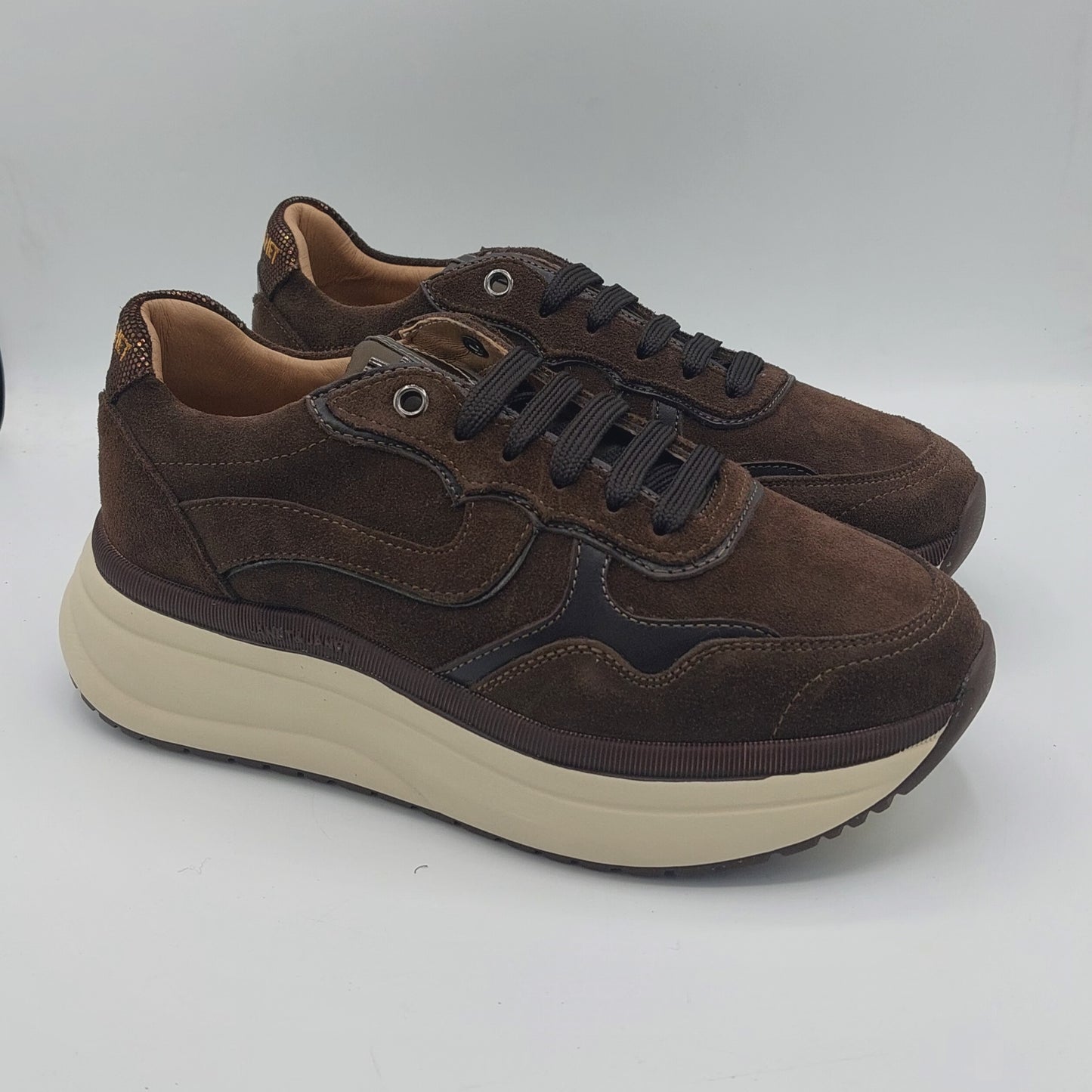 Janet e Janet sneakers donna camoscio marrone