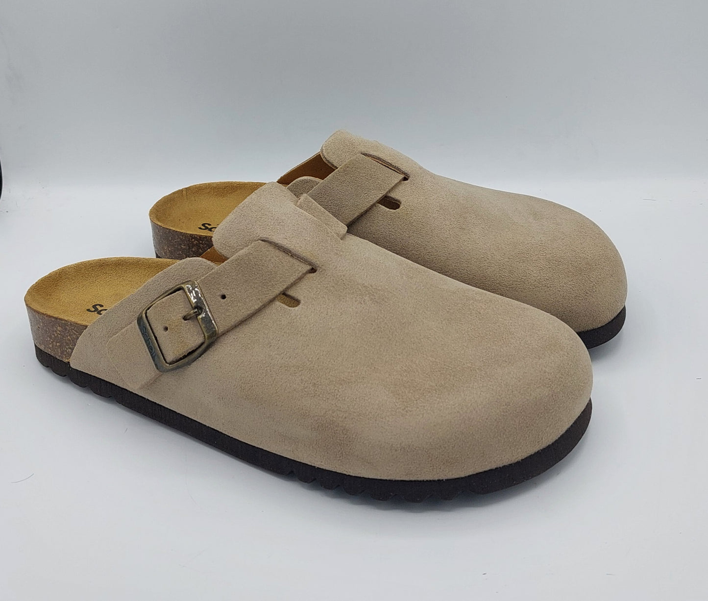 Scholl sabot uomo camoscio  beige