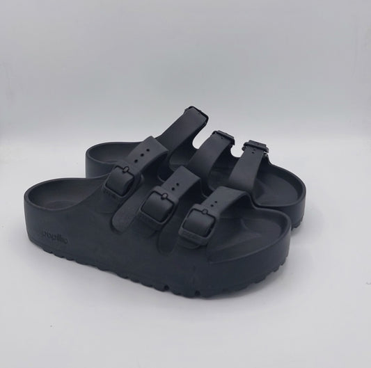 Birkenstock ciabatta Florida Eva nera con platform