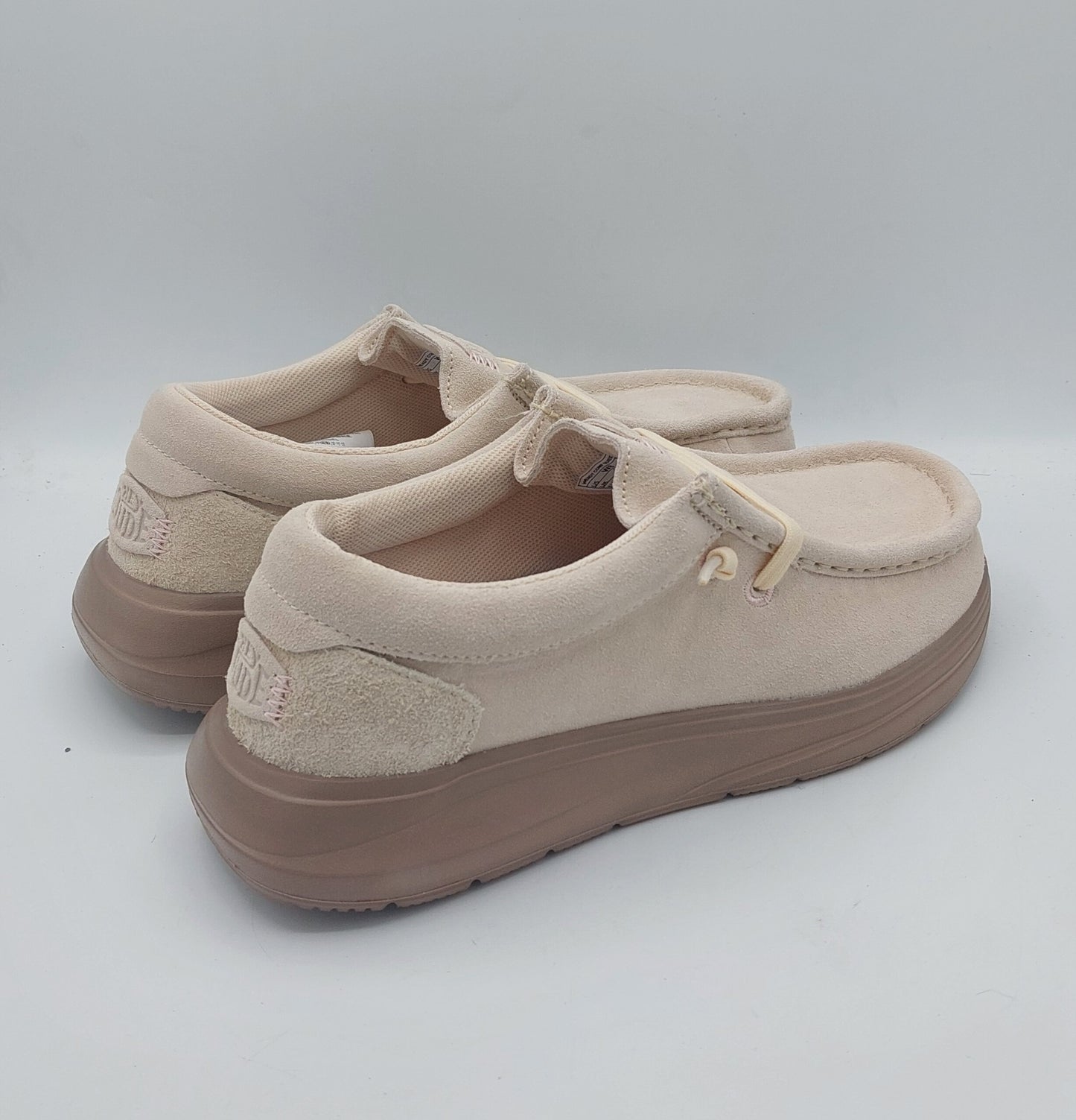 Dude donna scarpa camoscio panna