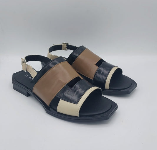 Le bohemien sandalo in pelle tre colori