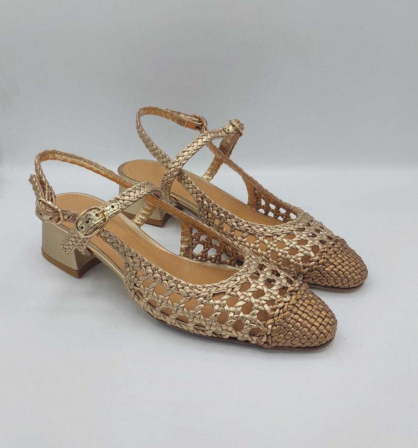 Anima scarpa chanel lavorata bicolore