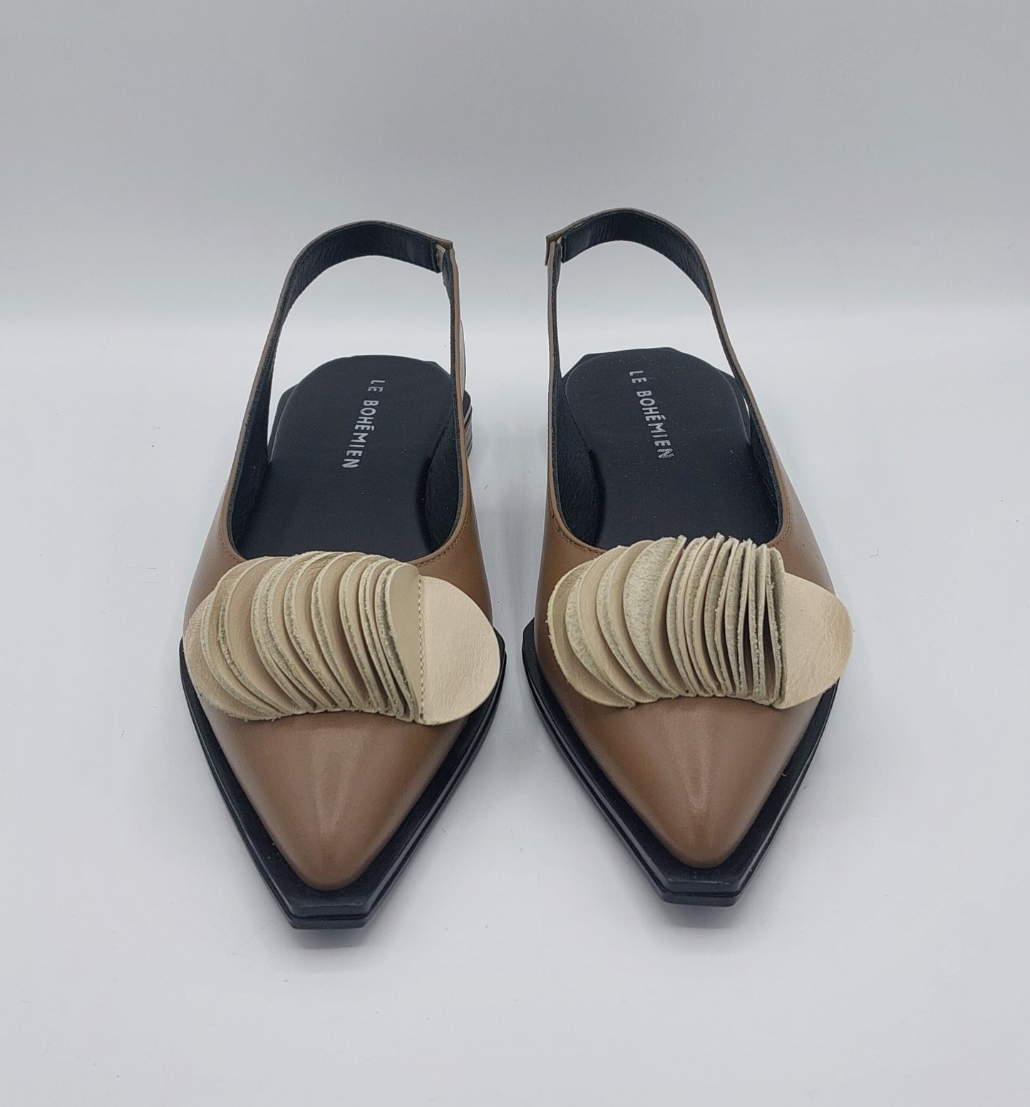 Le bohemien schanel in pelle bicolore