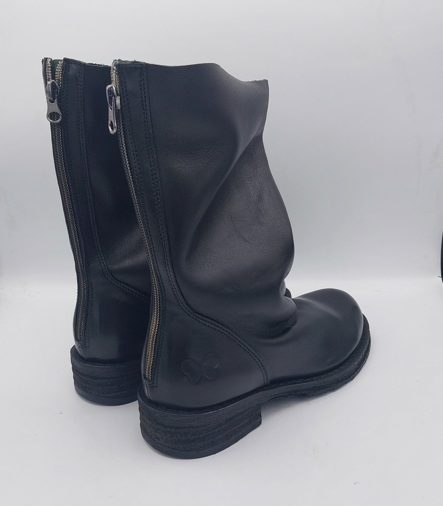 Felmini stivale pelle nera