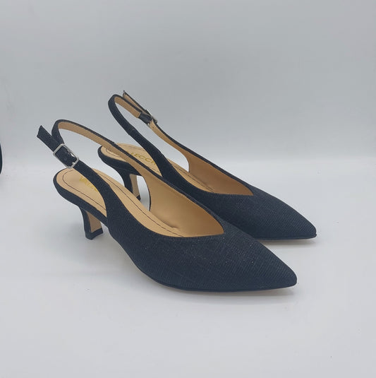 D.O.R chanel in tessuto glitterato nero