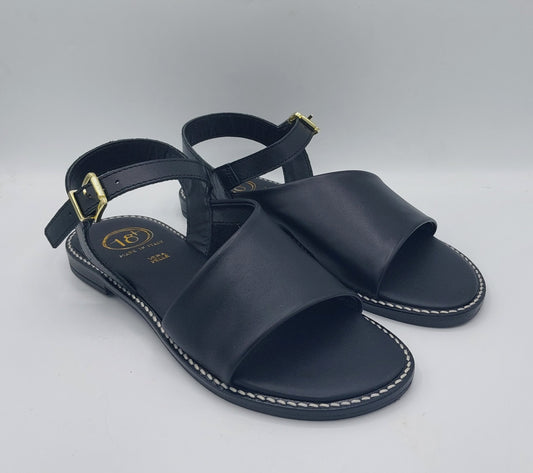 18+sandalo in pelle nera