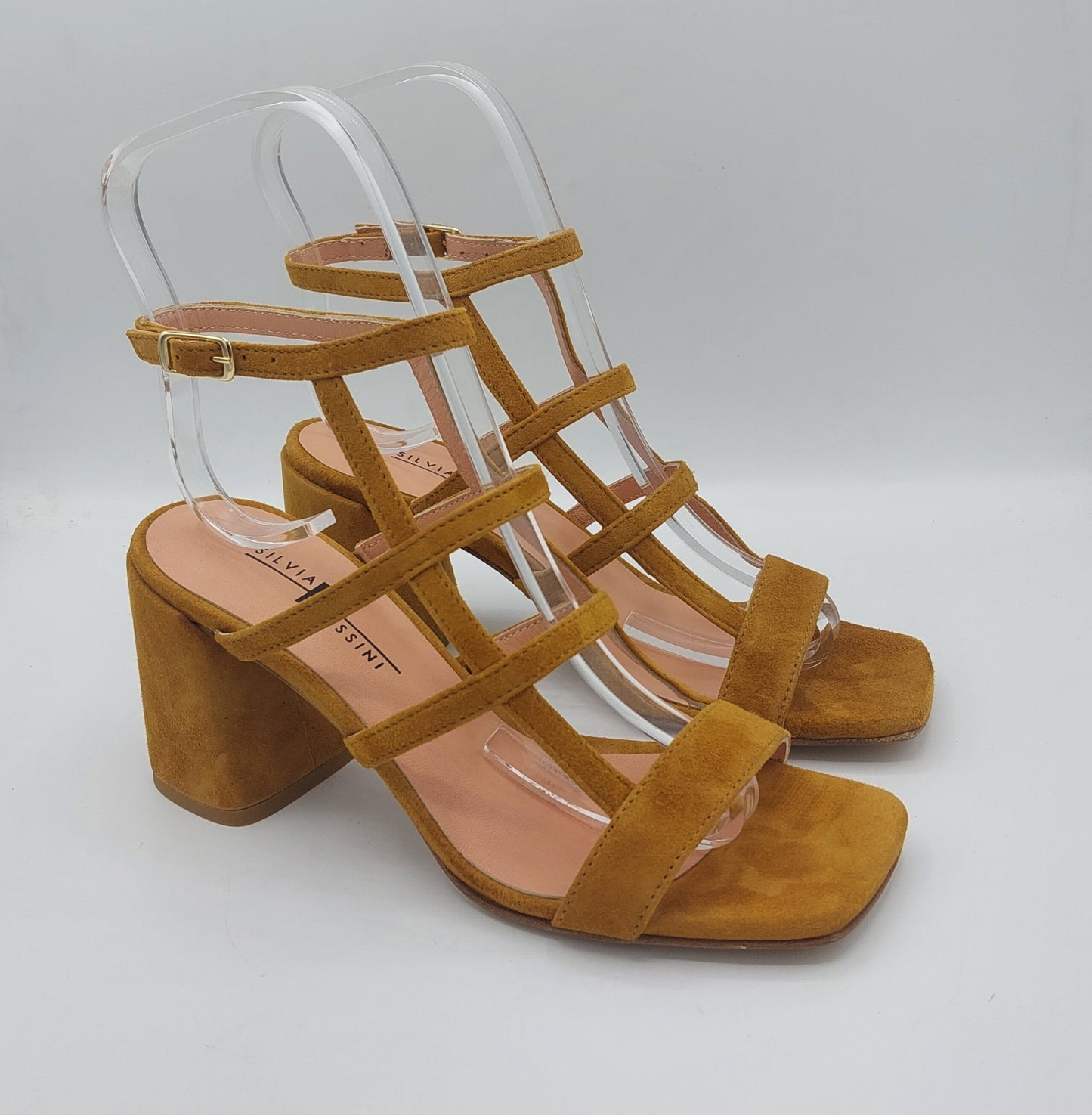 Silvia rossini sandalo camoscio color tabacco