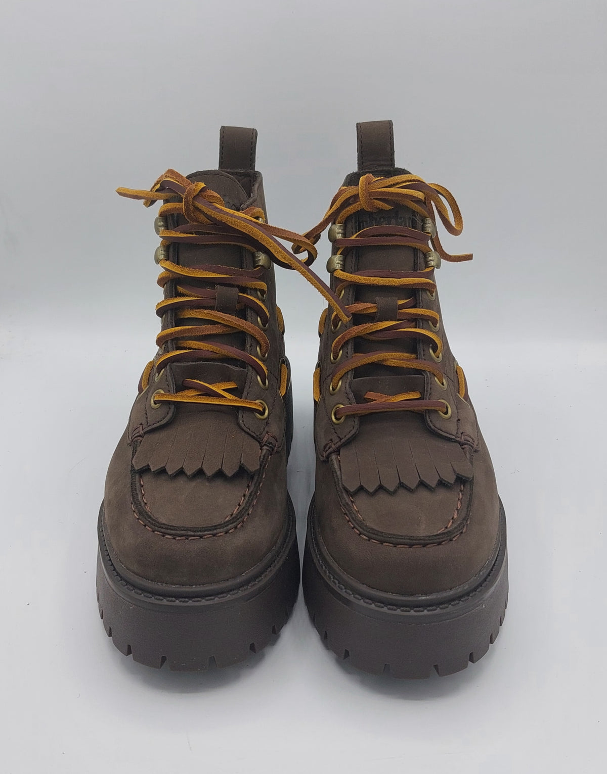 Timberland scarponcino con plat camoscio tabacco.moro