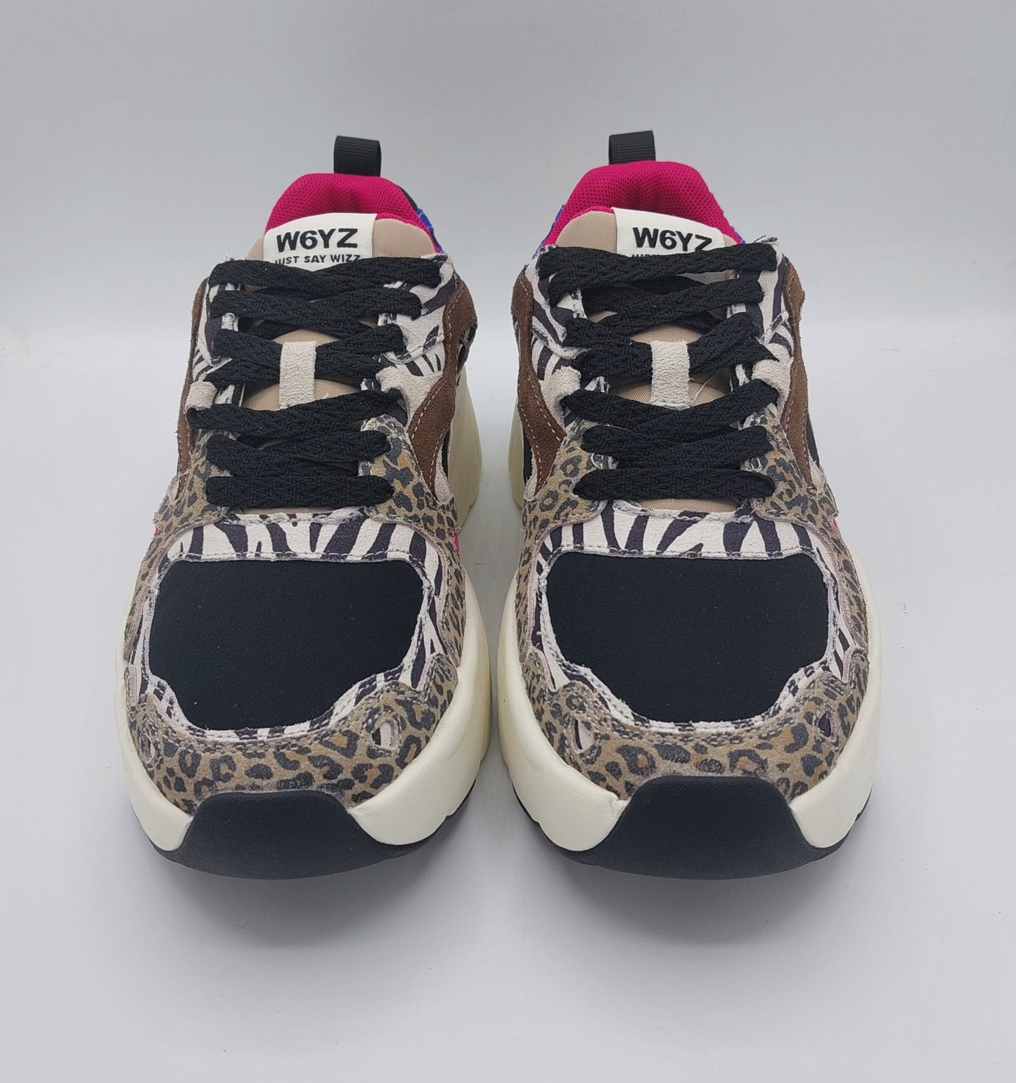 Wizz sneakers runner donna multicolor con suola alta