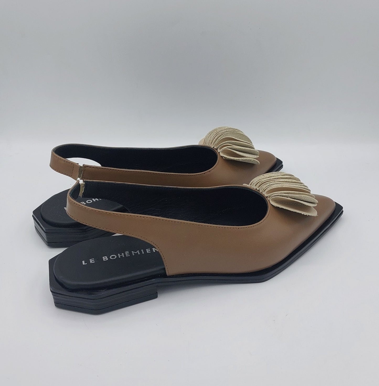Le bohemien schanel in pelle bicolore