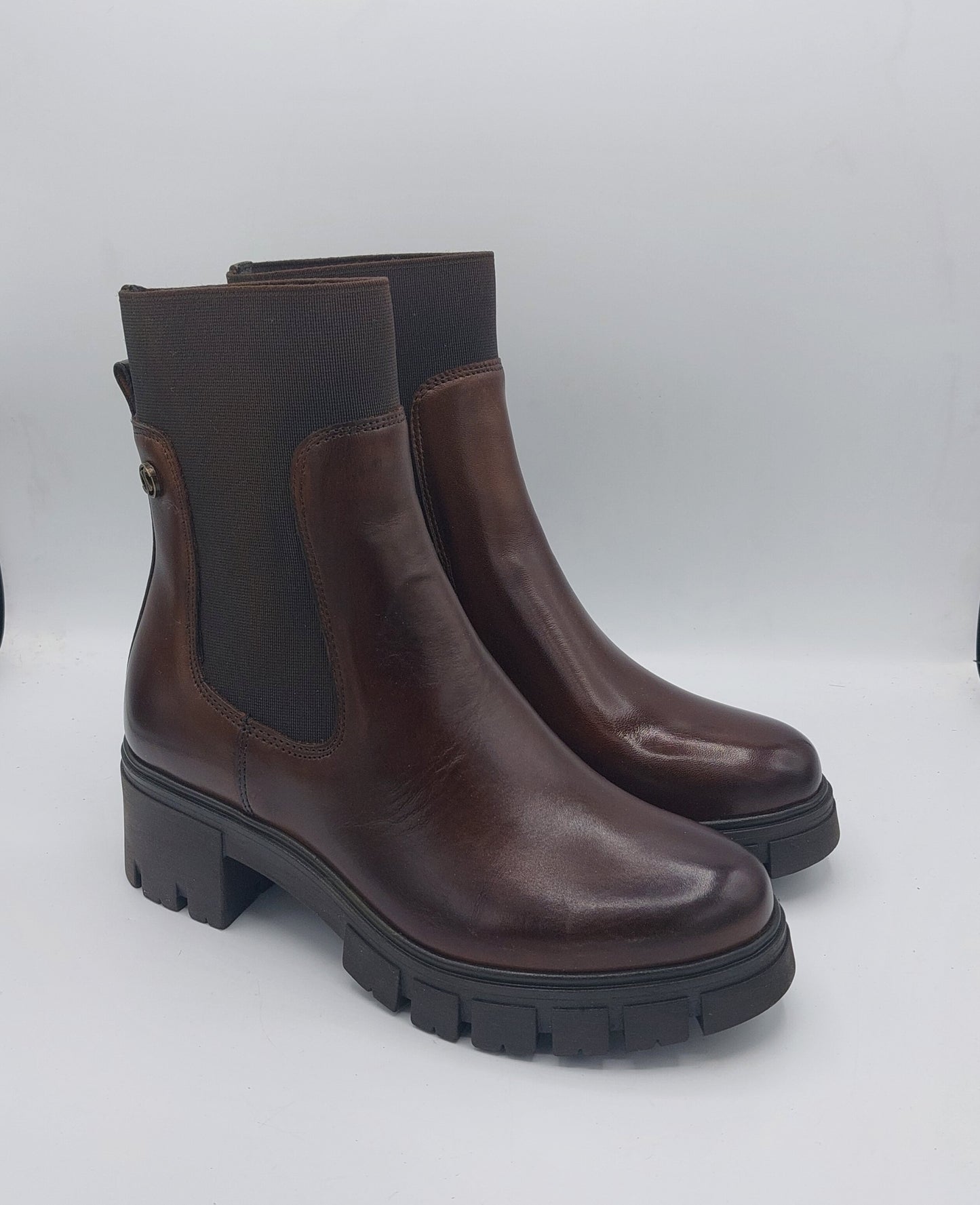 Janet e Janet stivaletto in pelle marrone