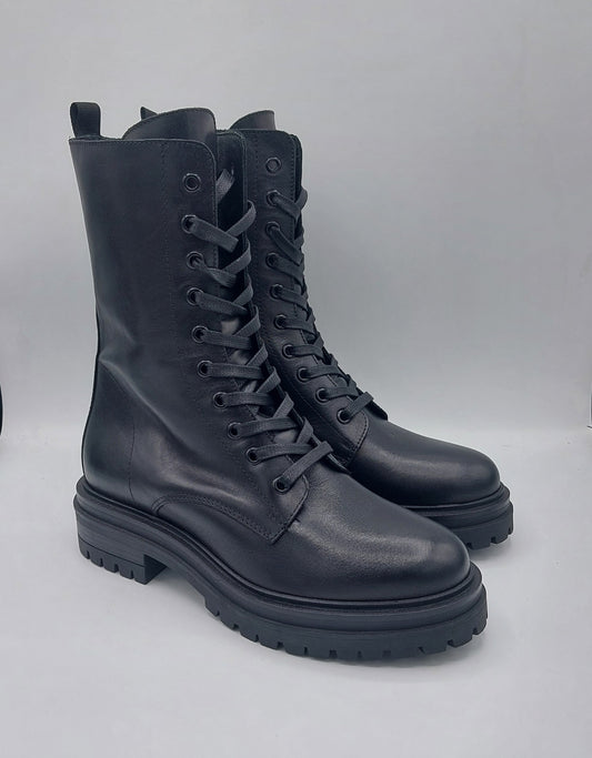 Les tulipes anfibio donna in  pelle nera