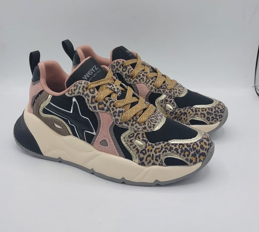Wizz sneakers donna multicolor nera rosa fantasia maculata