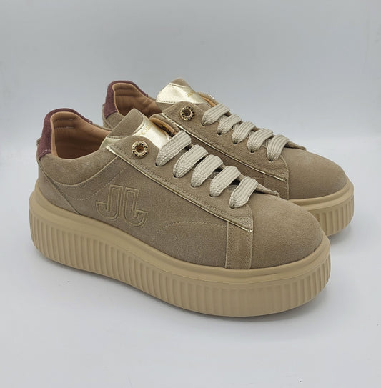 Janet e Janet sneakers donna camoscio beige