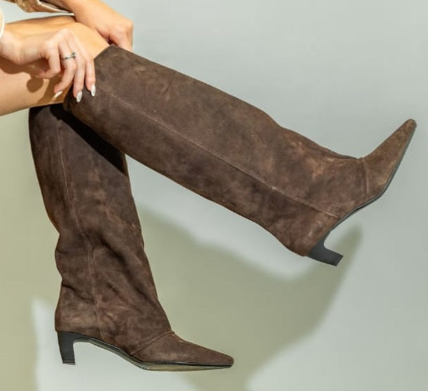 Lorenzomari stivale camoscio marrone