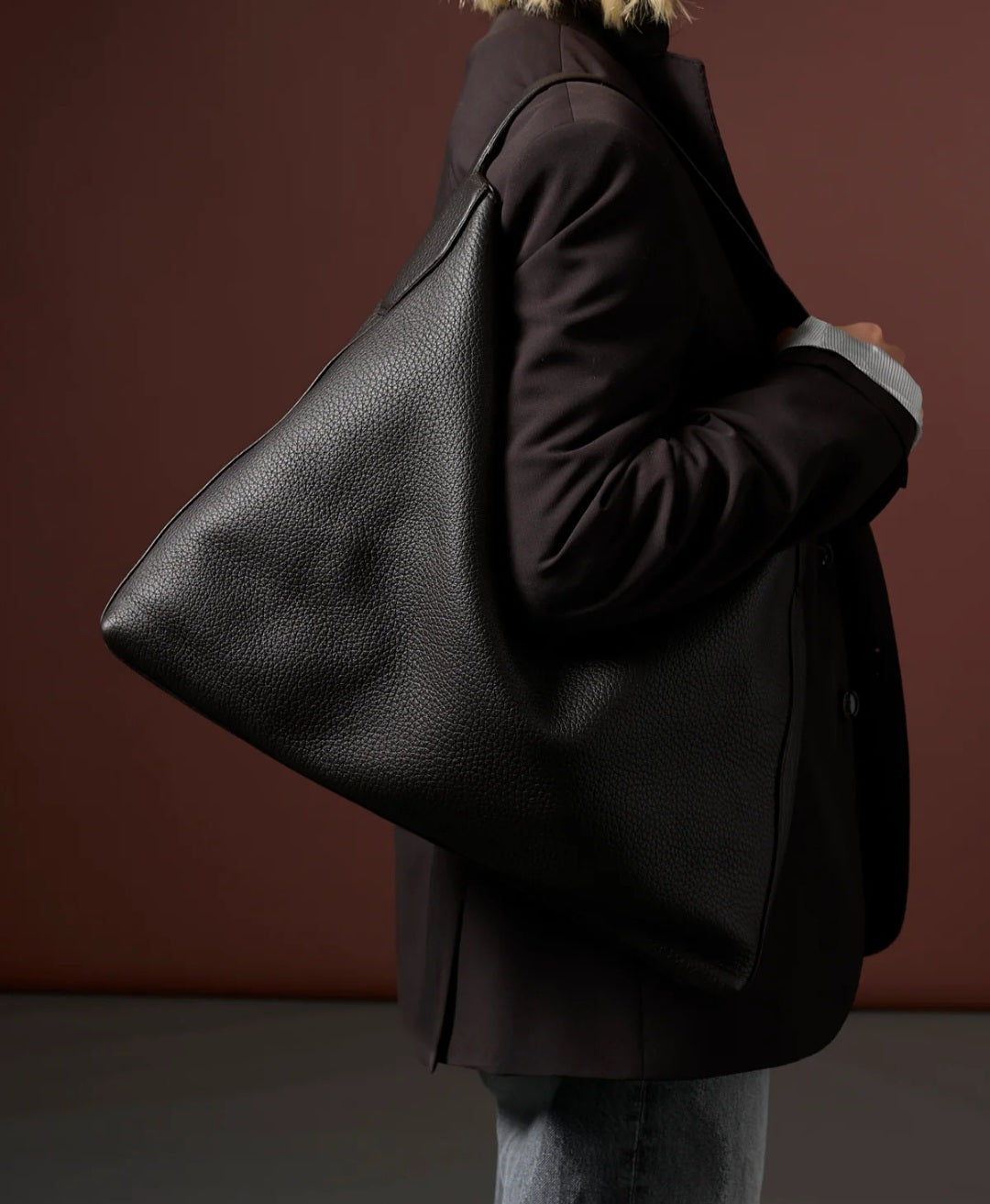 Hags borsa pelle color ebano