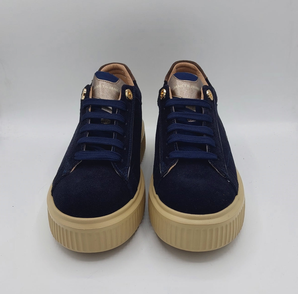 Janet e Janet sneakers camoscio blu