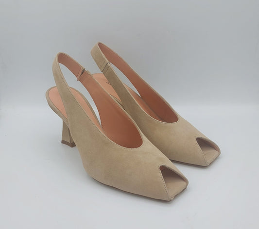 Silvia rossini sandalo in camoscio beige