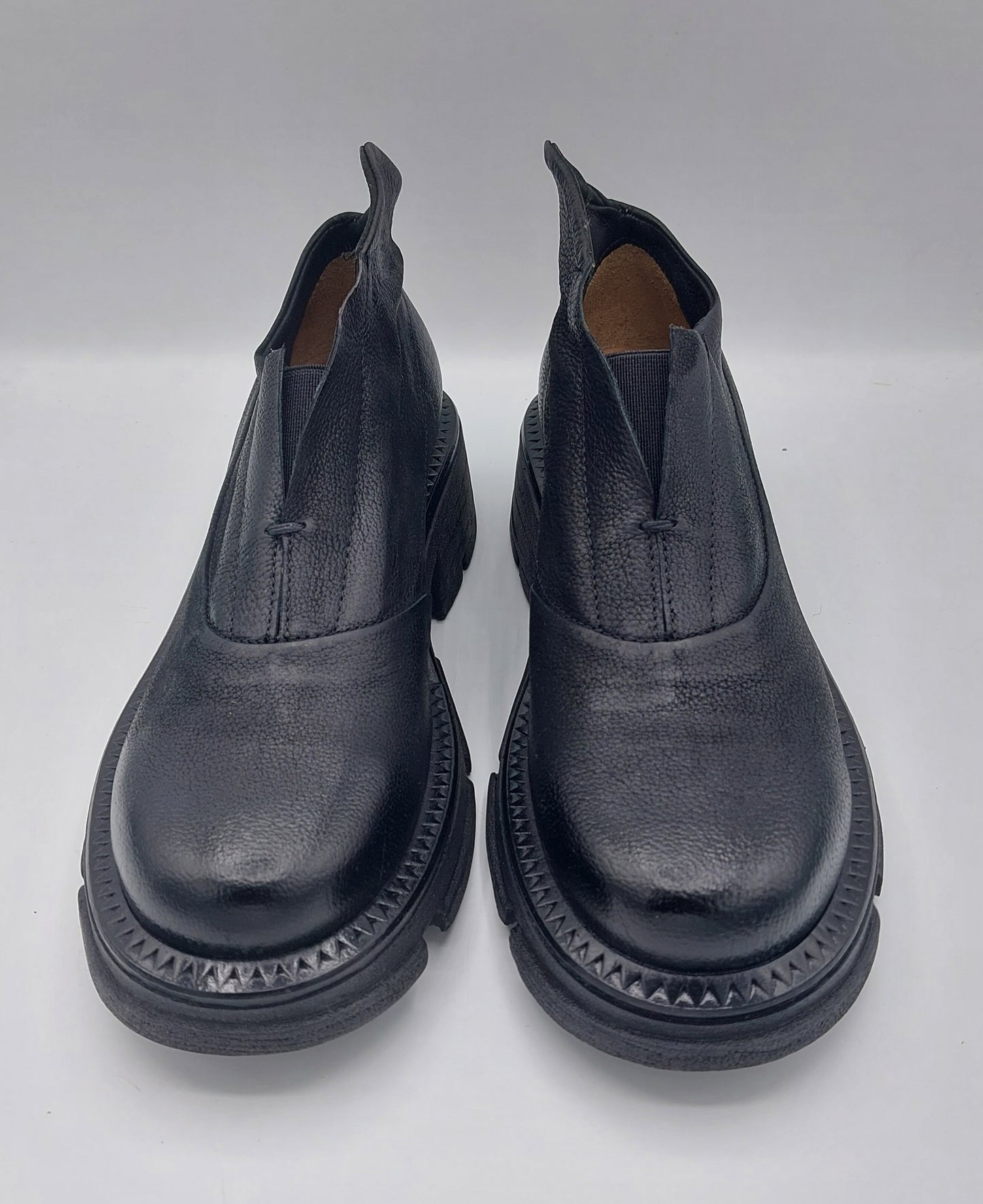 A.s 98 scarpa in pelle nera senza lacci