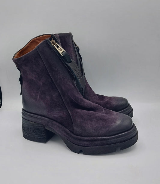A.S 98 stivaletto pelle color prugna