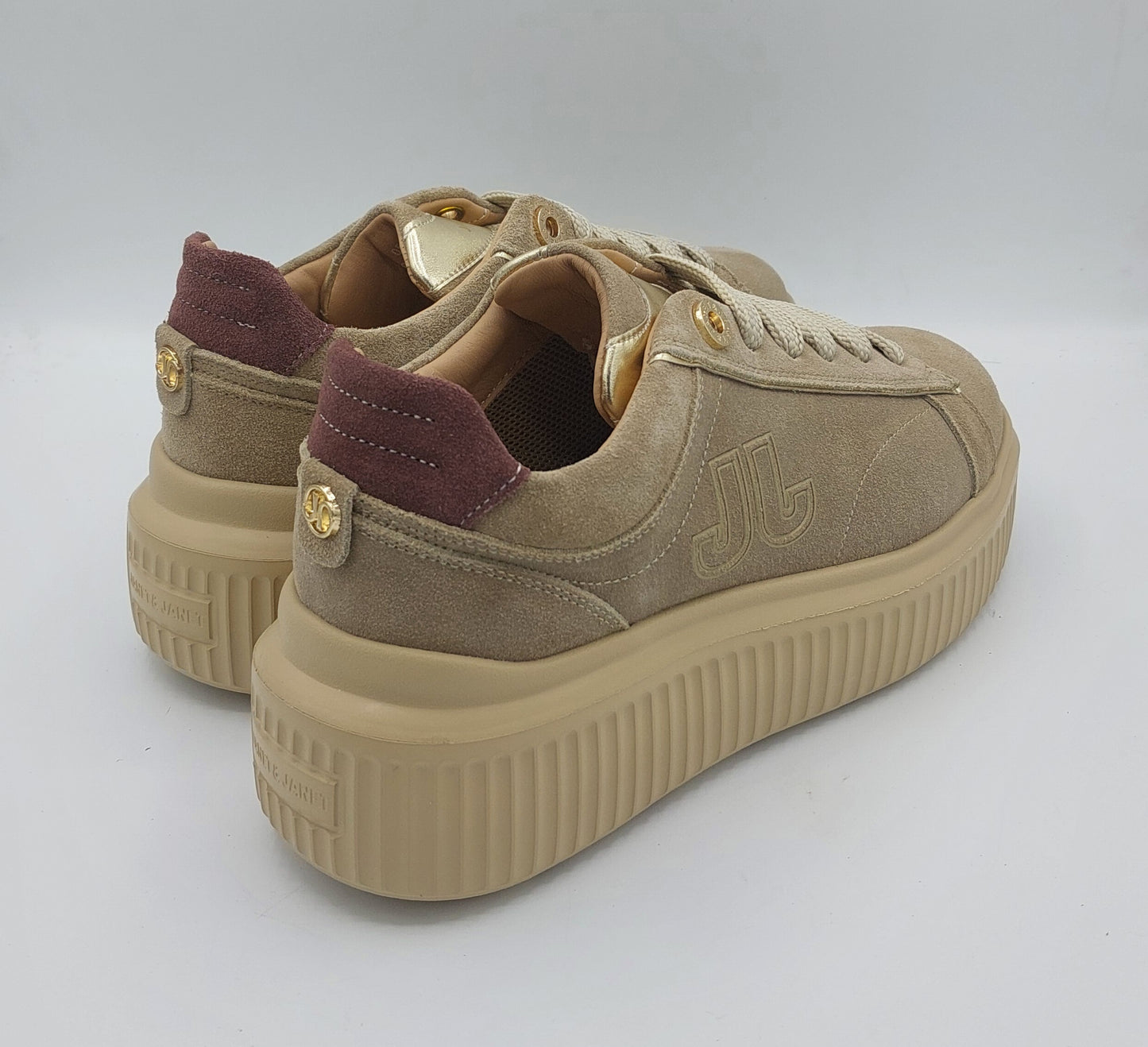 Janet e Janet sneakers donna camoscio beige