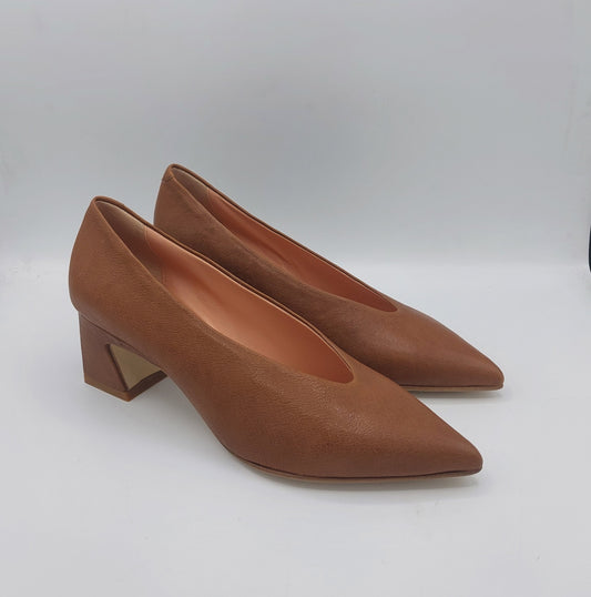 Silvia rossini décolleté pelle cuoio