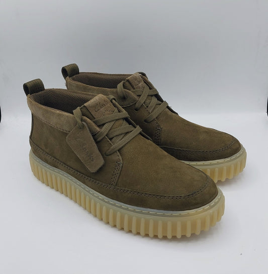 Clarks scarpa uomo in nabuk verde