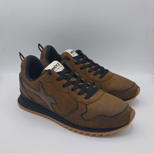 Wizz sneakers uomo in camoscio tabacco