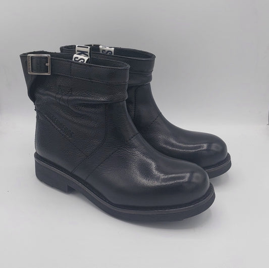 Bikkember stivaletto basso pelle nera
