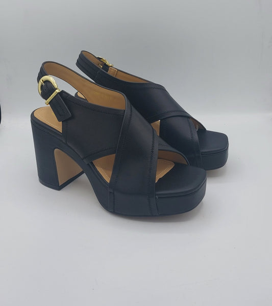 Janet e Janet sandalo incrocio pelle nera