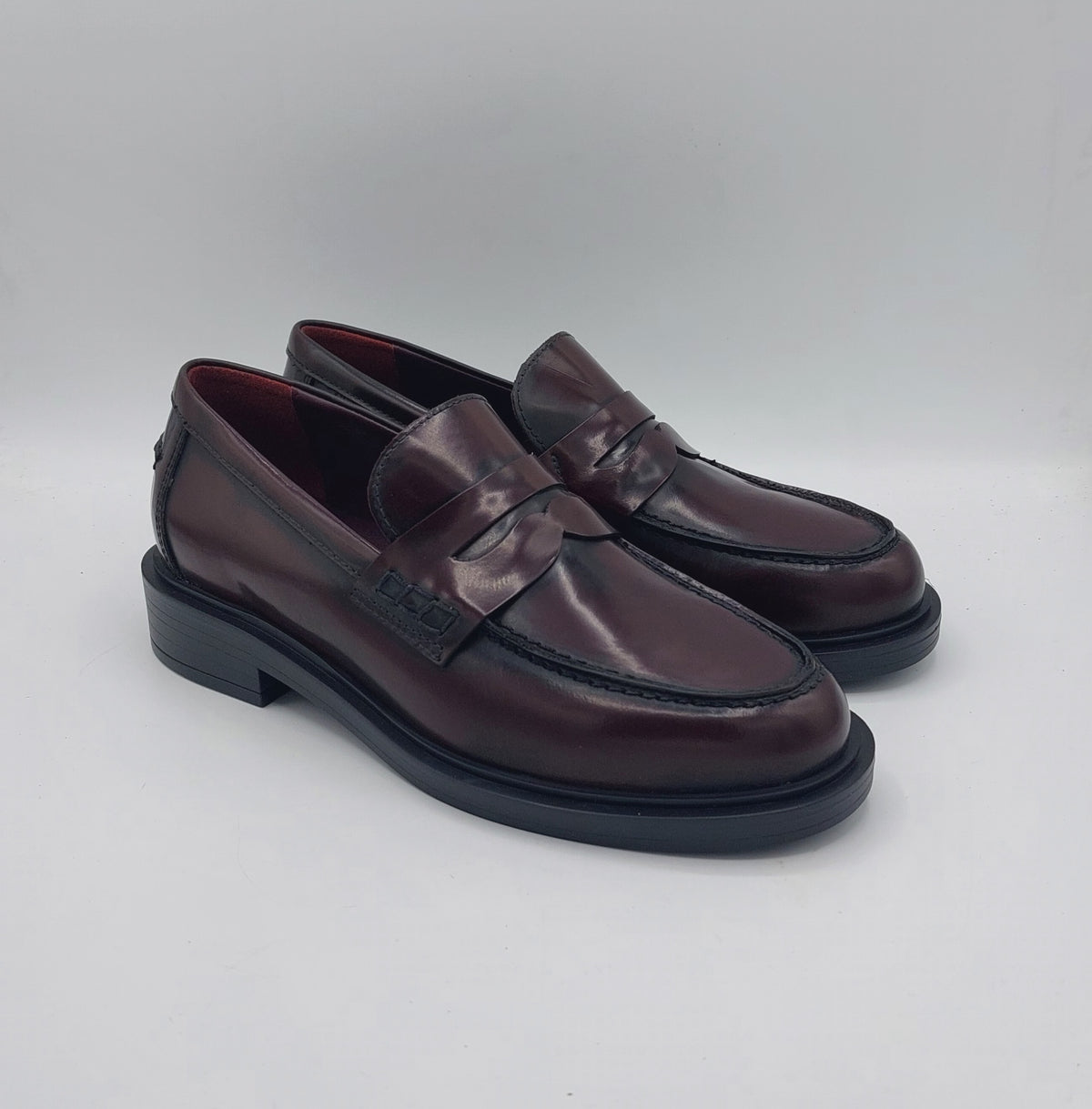 Lorenzomari mocassino pelle burgundy