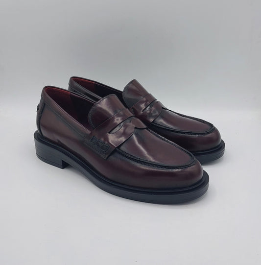 Lorenzomari mocassino pelle burgundy