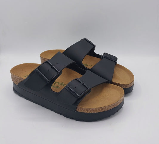 Birkenstock ciabatta Arizona pop platform nera