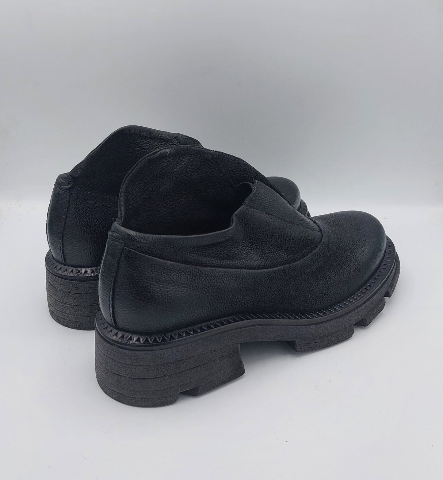 A.s 98 scarpa in pelle nera senza lacci