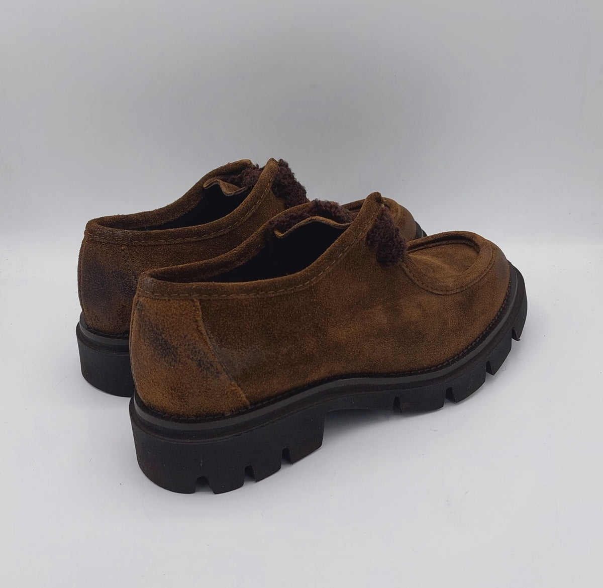 Les tulipes paraboot donna camoscio tabacco