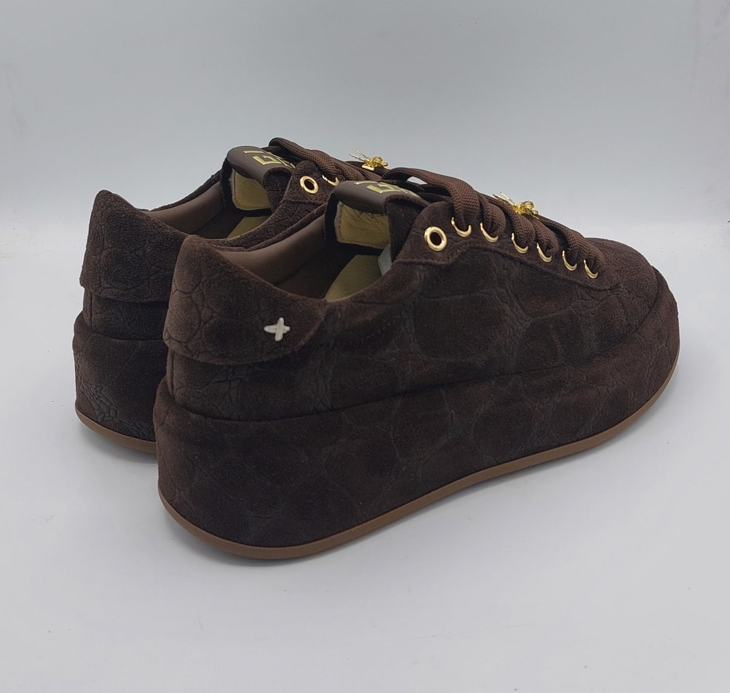 Gio+ sneakers donna camoscio cocco marrone