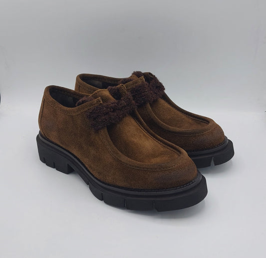 Les tulipes paraboot camoscio color tabacco