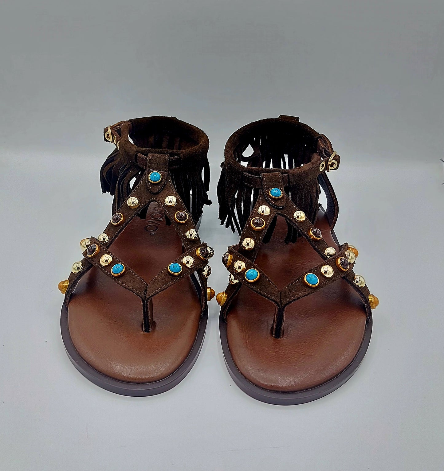 Inuovo sandalo infradito camoscio marrone