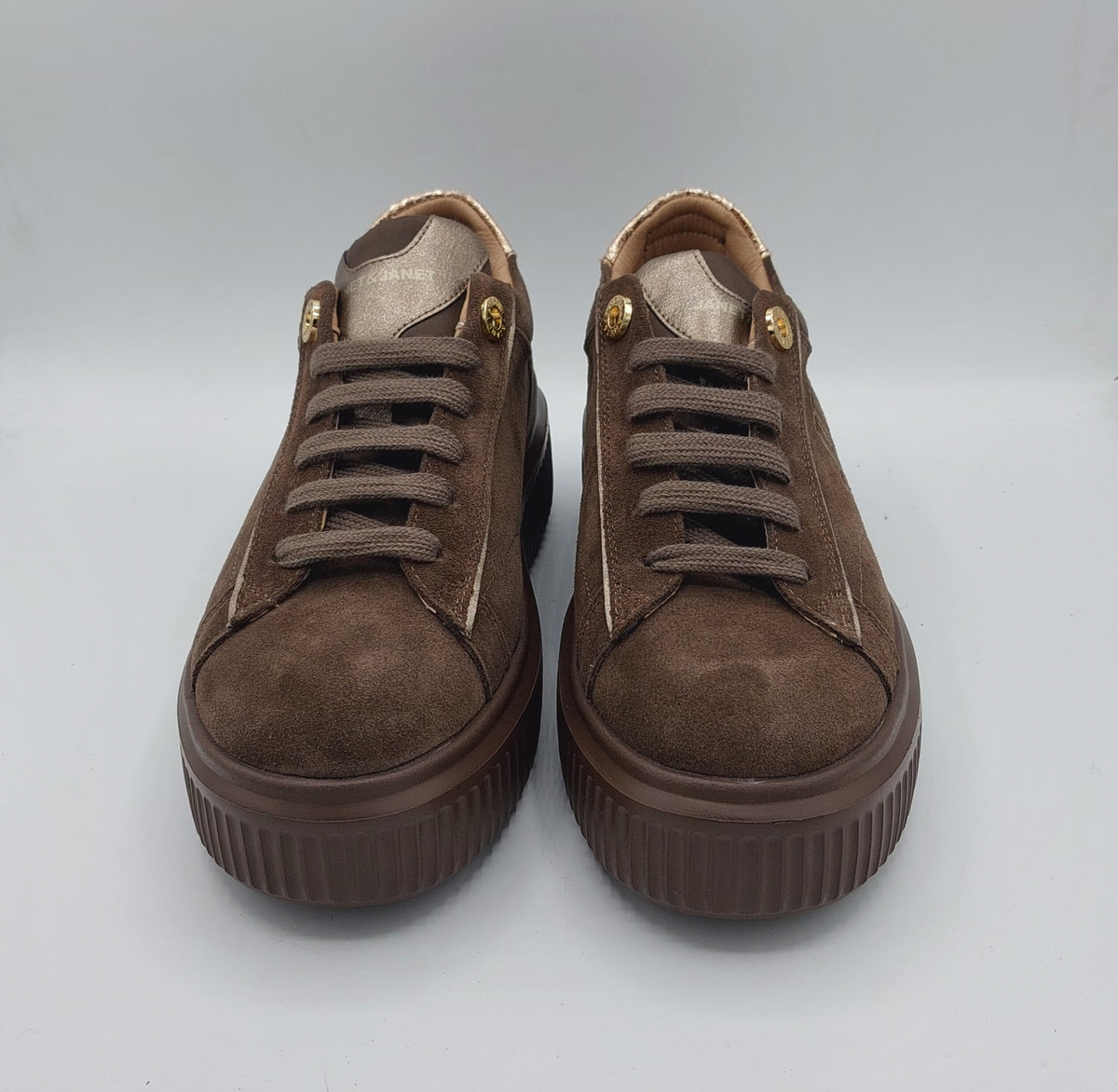 Janet e Janet sneakers camoscio marrone