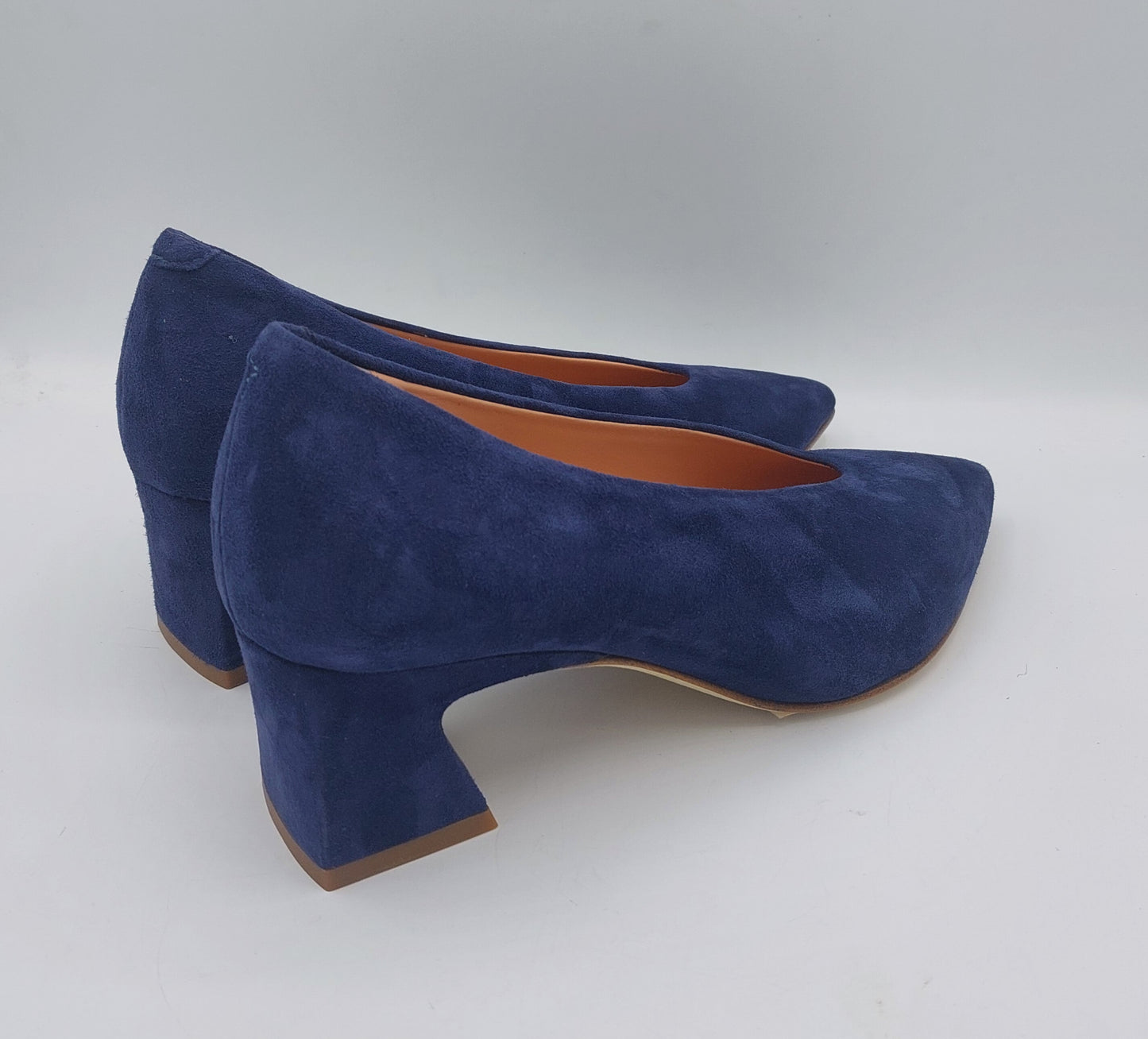 Silvia rossini décolleté in camoscio blu